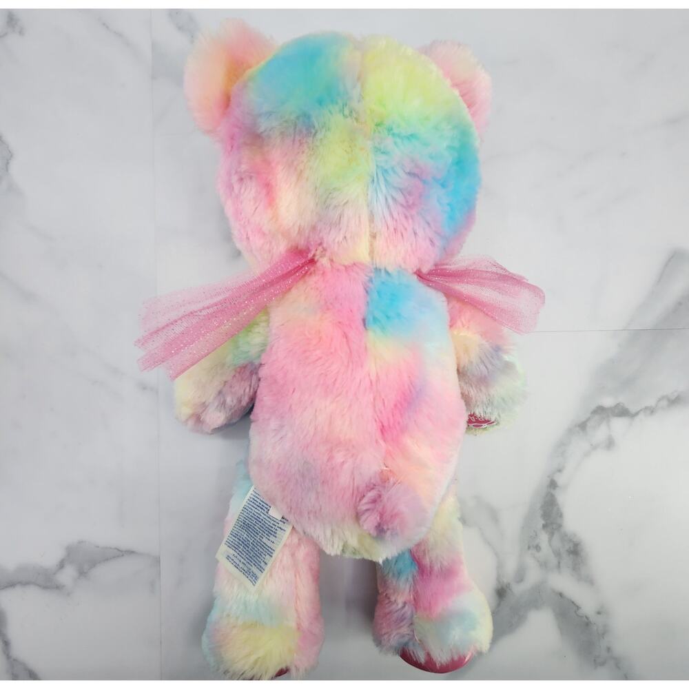BAB Beary Fairy Friends Pastel Teddy Bear pink wings stuffed animal 18" rainbow - Picture 3 of 7